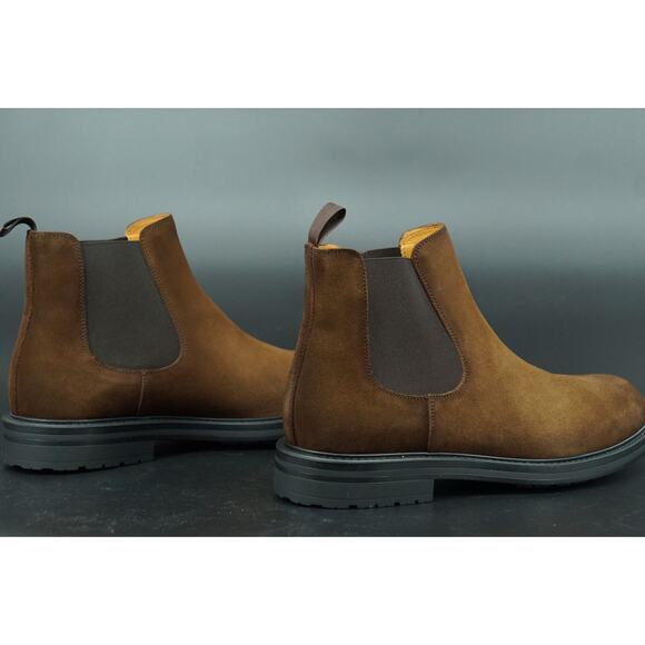 Magnanni Bonn Chelsea Mid Brown Men's Ankle Boot Size 12 New $399 - Picture 8 of 12